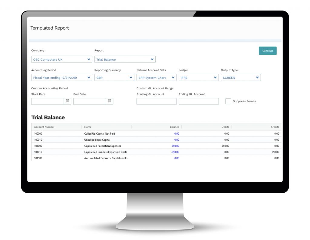 General Accounting Intelligence screenshot